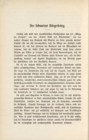 Der Schweizer Bürgerkrieg.
