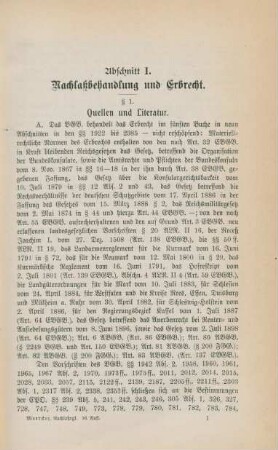 Abschnitt I. Nachlaßbehandlung und Erbrecht.