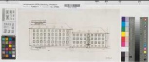 Münster (Münster) ehem. Generalkommando Ansicht 1956 1 : 200 23,5 x 46 Druckvorlage Staatshochbauamt Münster