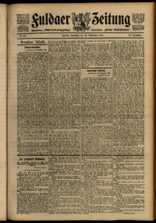 Zweite Ausgabe vom Samstag, den 24. November 1906.