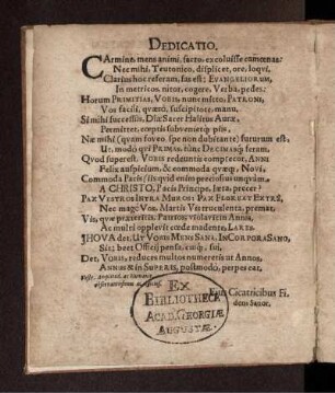 Dedicatio