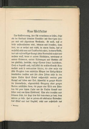 Neue Weltkultur