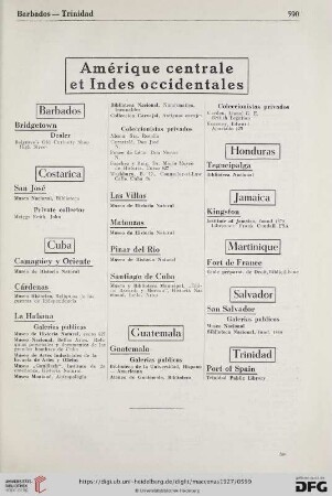 Amérique centrale et Indes occidentales