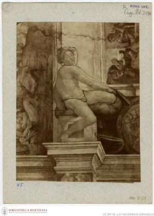 Sixtinische Decke, Ignudi, Ignudi am Thron der Eriträischen Sibylle