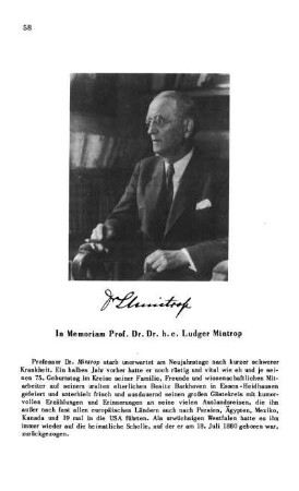 In Memoriam Prof. Dr. Dr. h. c. Ludger Mintrop