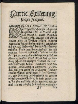 Kurtze Erklerung solches Zeichens.