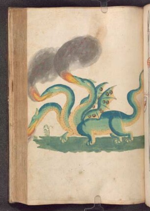 Hölle: Geflügelter und feuerspeiender Drache, 1411