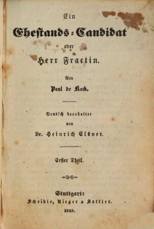 Paul de Kock's humoristische Romane, deutsch bearbeitet von Heinrich Elsner, 46,1
