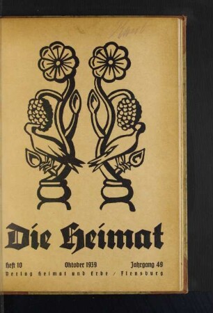 Heft 10 Oktober 1939 Jahrgang 49