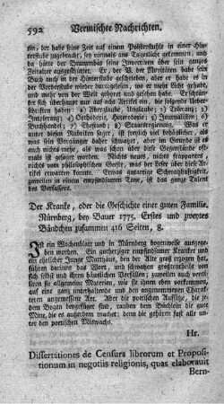 Dissertationes de censura librorum et propositionum in negotiis religionis.