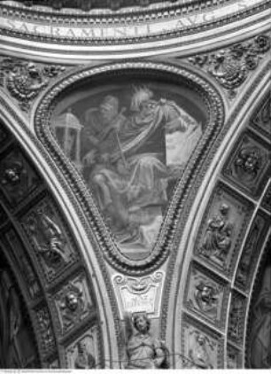 Alttestamentarische Figuren und Szenen aus der Geschichte von der Geburt Christi, Ahas und Ezechias