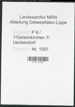 Sterberegister Standesamt Gelsenkirchen 7 Ueckendorf