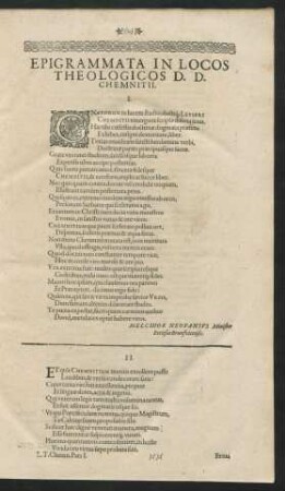 Epigramma In Locos Theologicos