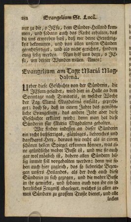 282-297, Evangelium am Tage Maria Magdalena
