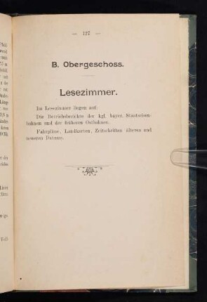 Lesezimmer.