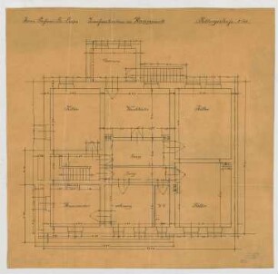 Thiersch, Friedrich von; München; Wohnhausneubau Lipps - Grundriss Keller