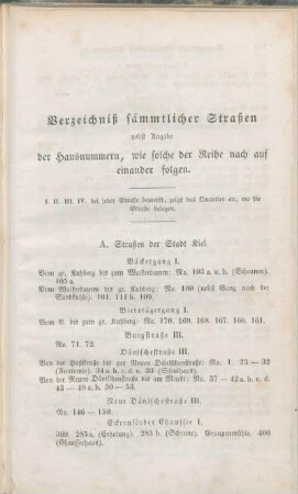 A. Straßen der Stadt Kiel.