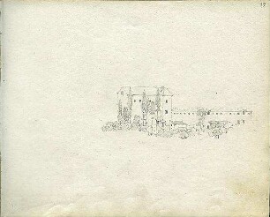 Gärtner, Friedrich von; Sizilien; Skizzenbuch Sizilien - Reggio Calabria, Landhaus (Perspektive)