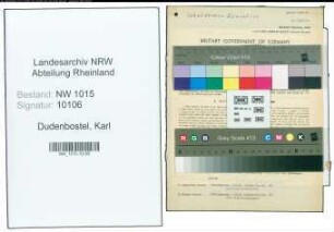 Entnazifizierung Karl Dudenbostel , geb. 23.01.1911 (Lehrer)