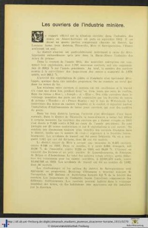Les ouvriers de l’industrie minière.