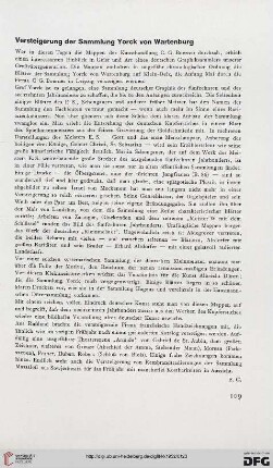 Versteigerung der Sammlung Yorck von Wartenburg