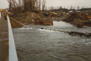 Hochwasser beim Bau des Fuhse-Dükers/Mittellandkanal