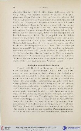 Analogien verschiedener Banden