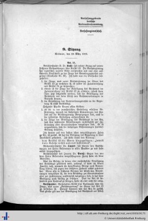 9. Sitzung, 18.03.1919