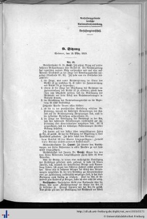 9. Sitzung, 18.03.1919