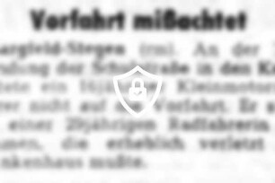 Vorfahrt mißachtet