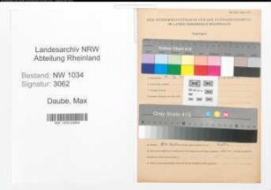 Entnazifizierung Max Daube , geb. 04.02.1915 (Oberfeldwebel)