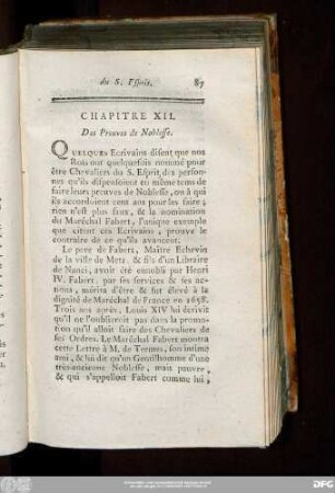 Chapitre XII. Des Preuves de Noblesse.