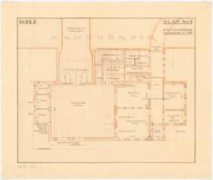 Empfangsgebäude an einer Vorortbahn Monatskonkurrenz Mai 1929: Grundriss Erdgeschoss 1:100