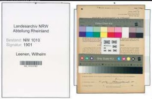 Entnazifizierung Wilhelm Leenen , geb. 05.05.1910 (Metzger)