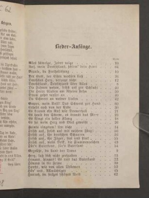 Lieder-Anfänge