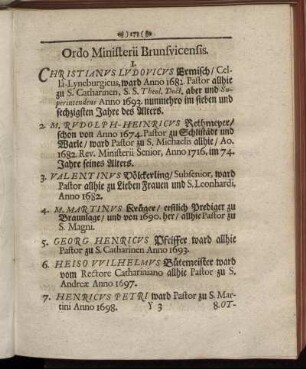 Ordo Ministerii Brunsvicensis.