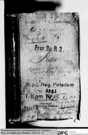 Beschlüsse der Kurmärkischen Kommunallandtagsversammlungen