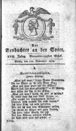 44. Stueck, 2. November 1818