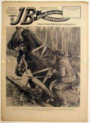 Wochenzeitschrift der NSDAP "Illustrierter Beobachter" u.a. über die Feldpost und den Krieg in Nordafrika