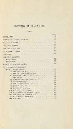 Contents Of Volume III.