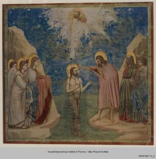 Leben Christi (obere Zone Nord bis Judasverrat) und Präfigurationen : Taufe Christi