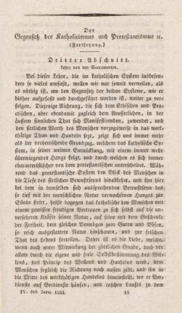 225-438 Der Gegensatz des Katholicismus und Protestantismus, nach den Principien und Hauptdogmen der beiden Lehrbegriffe, mit besonderer Rücksicht auf Hrn. D. Möhler's Symbolik oder Darstellung der dogmatischen Gegensätze der Katholiken und Protestanten, nach ihren öffentlichen Bekenntnißschriften : Fortsetzung und Schluß