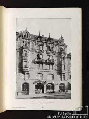 66. Wohn- und Geschäftshaus in Stuttgart, Rotebühlstrasse 43. Architekten: Stadtbaurat Mayer & Bauinspektor Blümer, daselbst.