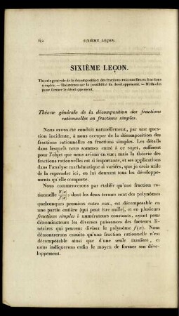 Sixième jusque Dixième Lecon.