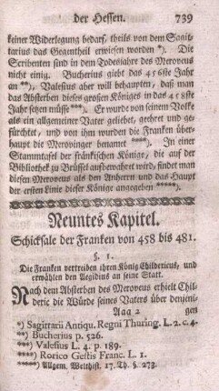 Neuntes Kapitel. Schicksale der Franken von 458 bis 481.