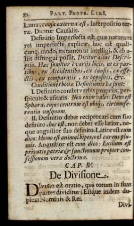 Cap. IV. De Divisione.