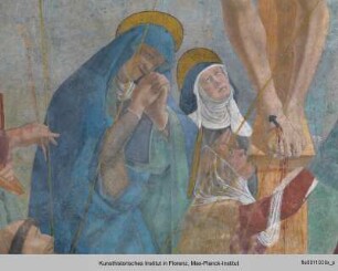 Kreuzigung mit Heiligen