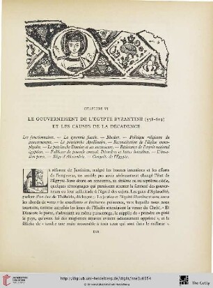 Chapitre VI: Le gouvernement de l'Égypte byzantine (538-619) et les causes de la décadence