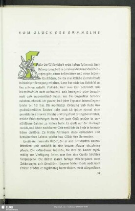 Vom Glück Des Sammelns