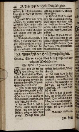 XI. Aufs Fest der Heil. Dreyfaltigkeit. - XX. Von der Beicht und Busse.